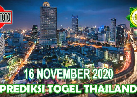 Prediksi Togel Thailand Hari Ini 16 November 2020