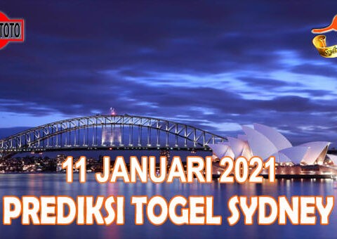 Prediksi Togel Sydney Hari Ini 11 Januari 2021