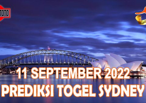 Prediksi Togel Sydney Hari Ini 11 September 2022